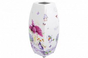 Квадратная ваза "Лаванда" 1,5 л, 11x11x21 см из NEW BONE CHINA