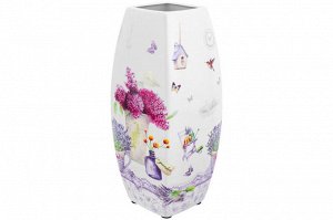 Квадратная ваза "Лаванда" 2,2 л из NEW BONE CHINA, 11,5x11,5x26 см