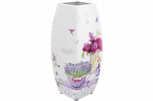 Квадратная ваза "Лаванда" 2,2 л из NEW BONE CHINA, 11,5x11,5x26 см