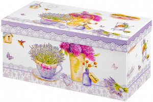 Квадратная ваза "Лаванда" 2,2 л из NEW BONE CHINA, 11,5x11,5x26 см