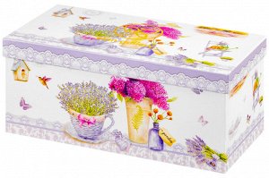 Ваза квадратная "Лаванда" 3,15 л, NEW BONE CHINA, 12,5x12,5x30 см