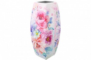 Ваза квадратная "Акварель" из NEW BONE CHINA, 3,15 л, 12,5x12,5x30 см