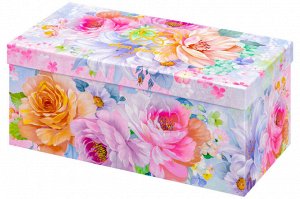 Ваза квадратная "Акварель" из NEW BONE CHINA, 3,15 л, 12,5x12,5x30 см