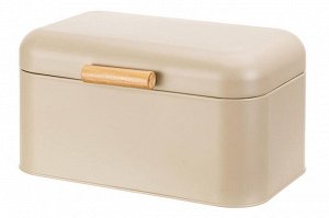 Хлебница с крышкой 30,5x20,7x16,1 см, бежевая