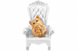 Декоративная фигурка "Котенок в кресле" 10x9,5x15 см