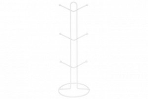 Подставка для 6 кружек белая, размеры 15x15x41,5 см
