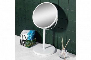 Двустороннее зеркало на подставке 18,5x15x34,5 см, белое