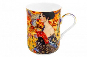 Кружка 350 мл "Дама с веером" из NEW BONE CHINA, размер 10,8x7,5x10,5 см