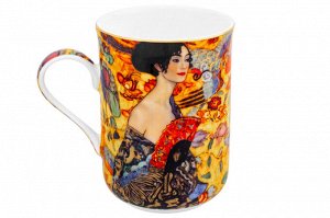 Кружка 350 мл "Дама с веером" из NEW BONE CHINA, размер 10,8x7,5x10,5 см