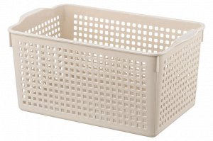 Корзинка с крышкой 5,3 л, 29,5x18,5x14,5 см, стиль Лофт, цвет латте (модель 644120)