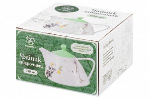 Чайник 950 мл с рисунком "Ботанический атлас" (21*16*12,5 см)