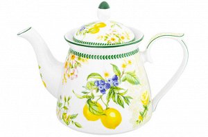 Чайник 1 л с рисунком "Лимоны", NEW BONE CHINA, 23x13x17 см