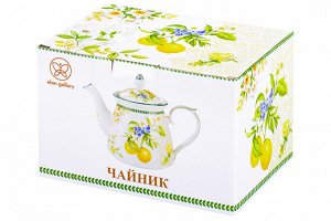 Чайник 1 л с рисунком "Лимоны", NEW BONE CHINA, 23x13x17 см