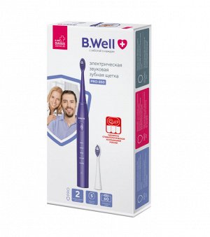 Электрическая зубная щетка B.Well PRO-850 звуковая, фиолетовый