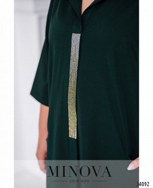 Платье №687-темно-зеленый