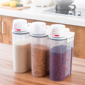 Банка для сыпучих продуктов с мерным стаканом (2 кг)