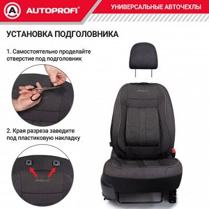 Авточехлы CUSHION COMFORT, материал эко-хлопок, 5 мм поролон,  новое лекало - 3D крой, большой поясничный упор, 15 предметов, валики для быстрой фиксации переднего ряда, 5 подголовников, 2 кармана, 4