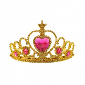 Корона «Инесса», с камнями, цвета МИКС