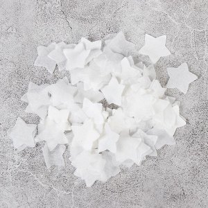 Наполнитель для шара «Конфетти звезды», 2 см, бумага, 500 г, цвет белый