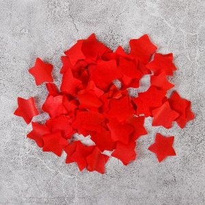 Наполнитель для шара «Конфетти звезды», 2 см, бумага, 500 г, цвет красный