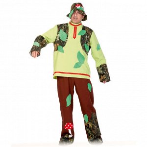 Карнавальный костюм "Леший", текстиль, штаны, рубаха, шляпа, р-р 52-54, рост 182 см
