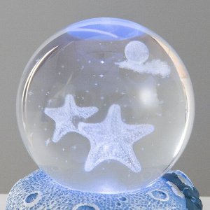 Фигурка светящаяся RISALUX «Морская звезда», LED-ночник, 1 Вт, USB, 6x6x8см