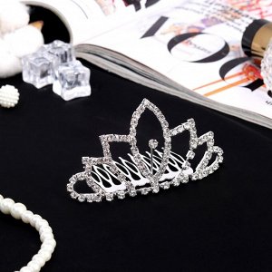 Диадема для волос «Медея», каприз, 8.5x5 см, серебро