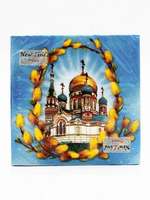 Пасхальные салфетки бумажные New Line Fresco «Пасхальное воскресенье», 2 слоя, 33х33 см, 20 шт