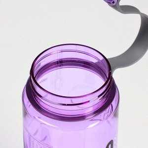 Бутылка для воды спортивная, с трубочкой, фиолетовая, 24.5?8.5 см
