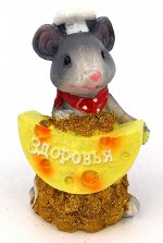 Фигурка-копилка мышь с сыром &quot;здоровья&quot;