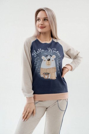 Костюм женский из футера Гамми индиго