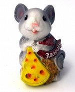 Копилка-фигурка мышь с красной лентой