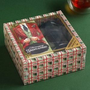 Подарочный набор «Настоящему джентельмену»: чай чёрный со вкусом лимона 100 г., френч-пресс