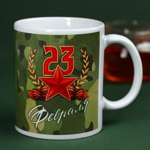 Подарочный набор «Честь и слава», чай чёрный с чабрецом 50 г., кружка 300 мл.