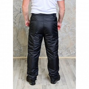 Фабрика 12 Утепленные флисом мужские брюки на поясе молния, цвет-черный