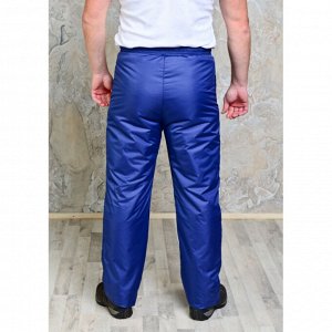 Фабрика 12 Утепленные синтепоном мужские брюки на поясе- резинка, цвет-темно-синий