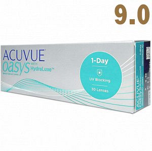9,0. Acuvue Oasys 1- Day with HYDRALUXE (30 шт). Однодневные линзы