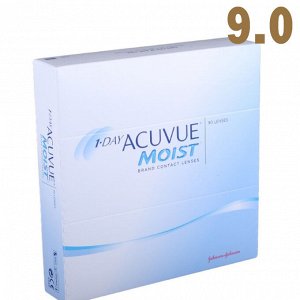9,0. 1 Day Acuvue  moist (90 шт.)  Однодневные контактные линзы