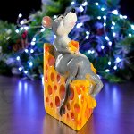 Копилка &quot;Мышь с сыром&quot; цветная 28х22х13см