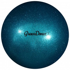 Мяч для художественной гимнастики, блеск, 18,5 см, 400 г, цвет голубой