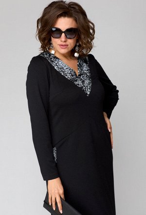 Платье EVA GRANT 7220В чёрно-серый