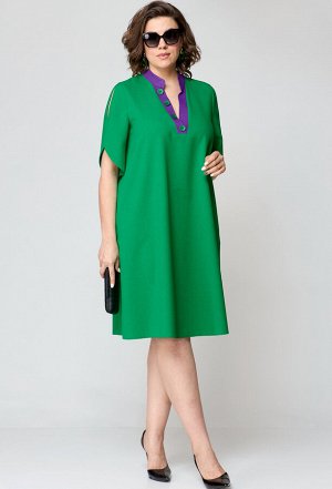 Платье EVA GRANT 7177 зелёно-фиолетовый