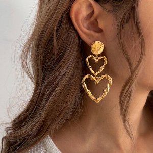 Серьги женские, бижутерия, крупные, массивные