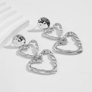 Серьги женские, бижутерия, крупные, массивные
