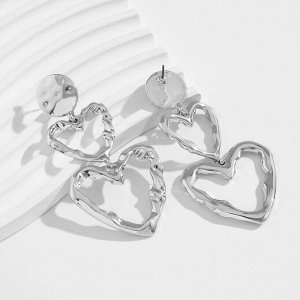 Серьги женские, бижутерия, крупные, массивные