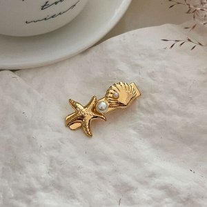 Заколка зажим Ракушка, 1 шт