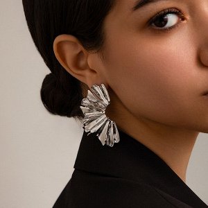 Серьги женские, бижутерия, крупные, массивные