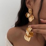 Серьги женские, бижутерия, крупные, массивные