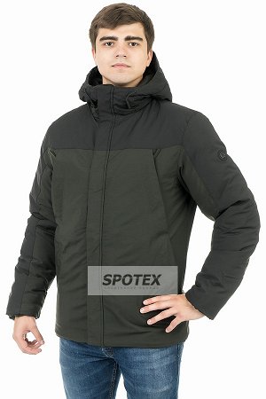 Куртка зимняя мужская Remain 8396 черный/т. зеленый