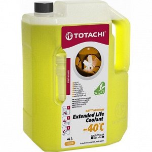Антифриз Totachi Extented Life Coolant (ELC), OAT, жёлтый, -40°C, 4л, арт. 43704